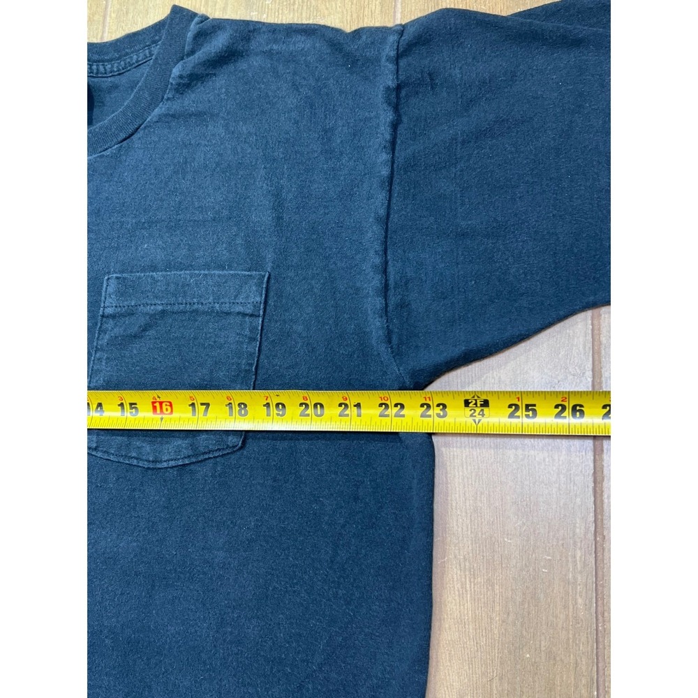 BVD vintage premium Pocket T-Shirt Mens XL Black Single Stitch Made in USA - Picture 4 of 14